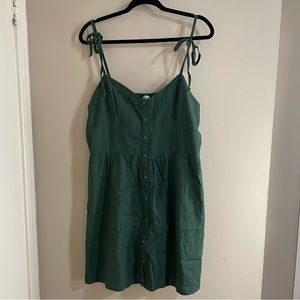 Aerie Linen Corset Dress